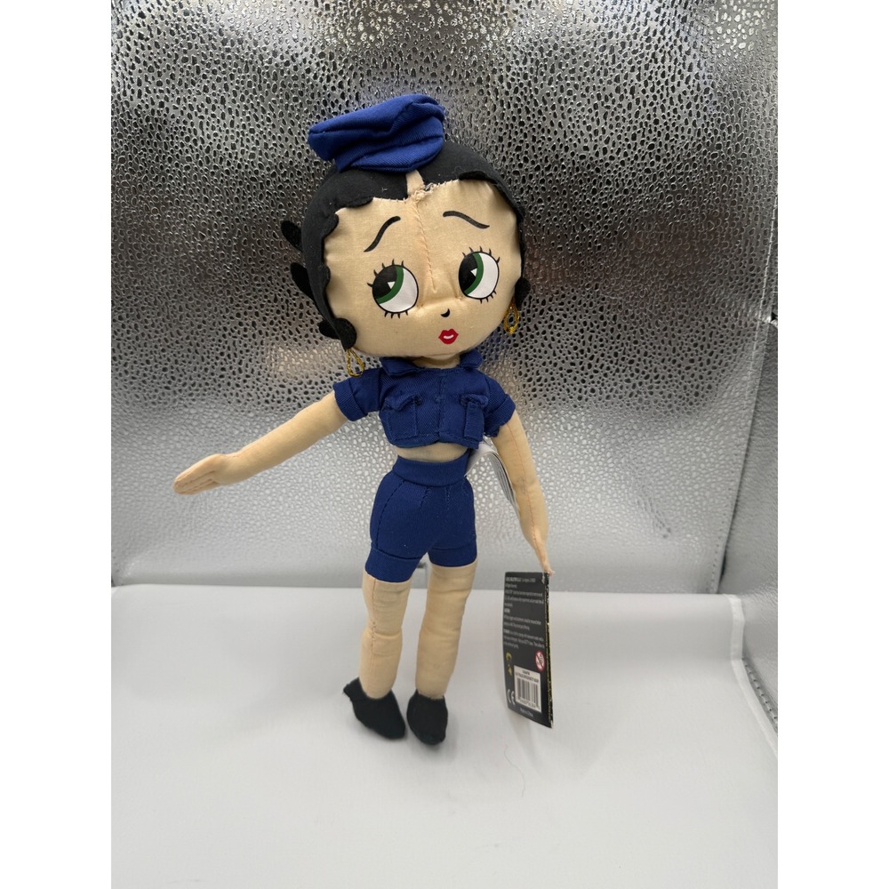 Betty Boop Plush Doll Blue Stewardess‎ Outfit Collectibles Cartoon 17 inch 2012
